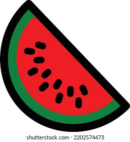 minimal illustration design concept
icon of water melon fruit 