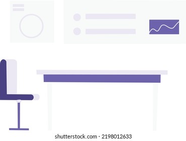 minimal illustration design concept
of office desk presentation 