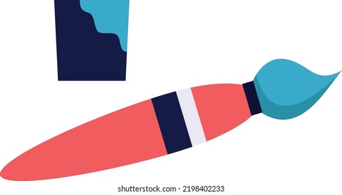 minimal illustration design concept
of paint brush 