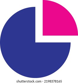 concepto de diseño de ilustración mínimo
del icono Gráfico circular 
