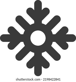 concepto de diseño de ilustración mínimo
de copo de nieve 