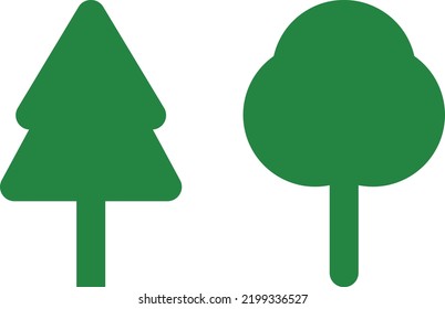 minimal illustration design concept
of trees icon 