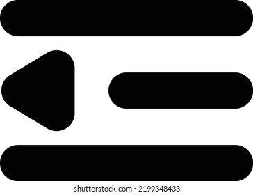 minimal illustration design concept
of unindent icon 