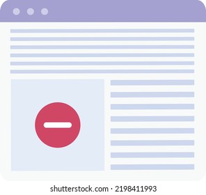 minimal illustration design concept
of web page blocked 