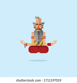 Minimale Illustration von Floating Yogi