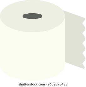 Ilustração mínima de um rolo de papel higiênico. Pode simbolizar o essencial diário, higiene, ou ser usado humoristicamente para representar boa sorte, dias suaves, e encorajamento descontraído.

