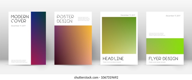 Minimal impressive template for Brochure, Annual Report, Magazine, Poster, Corporate Presentation, Portfolio, Flyer. Appealing gradient cover page.