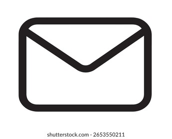 Diseño de icono de bandeja de entrada mínima para interfaces de Web