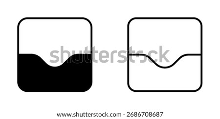 Minimal inbox icons solid and outline