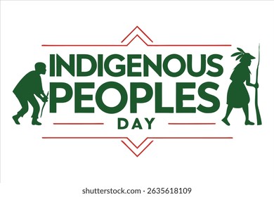 Minimal "Indigenous Peoples Day" text in bold typography on a white background. Great for awareness campaigns, educational materials, posters, social media, and cultural or heritage visuals.
