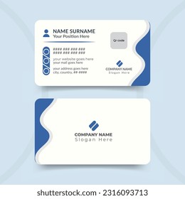 Minimal Individual Business Corporate Name Card Layout Template