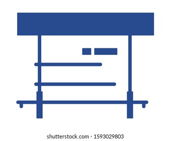 Minimal industrial vector background with blue lines