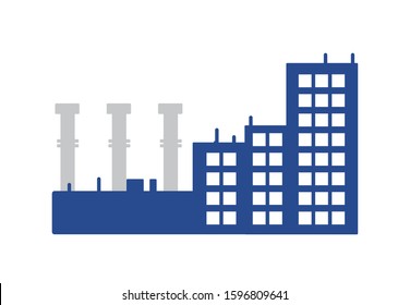 Minimal industrial vector background with three pipes