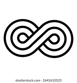 Minimal Infinity Symbol on White Background.