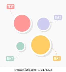 Minimal infographic with circles