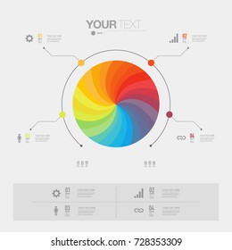 Minimal infographic design with 4 numbered options on light background. Eps 10 stock vector illustration 
