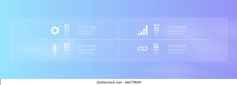Minimal infographic design elements on a blue light background. 
Eps 10 stock vector illustration, - Powered by Shutterstock - Get 15% off with code: PIKWIZARD15