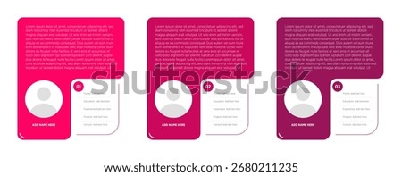 Minimal infographic design featuring three horizontal blocks, illustrating a 3-step business growth process.