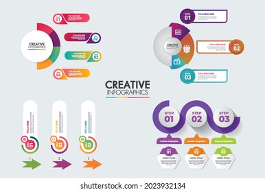 minimale Infografik-Design-Kits-Vorlage. Kann für Prozessdiagramm, Präsentationen, Workflow-Layout, Banner, Flussdiagramm, Infografik verwendet werden.