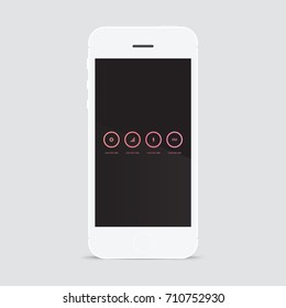Minimal infographic design on realistic 3D smartphone screen Eps 10 stock vector illustration 