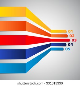 Minimal infographic design, vector website template, horizontal lines in perspective
