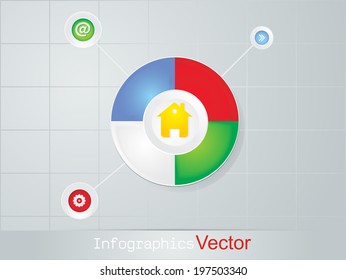 Minimal infographic and presentation. Vector can be used for workflow layout, diagram, number options, web design.
