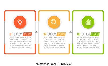 Diseño de plantilla infográfica mínima con números 3 opciones o pasos.