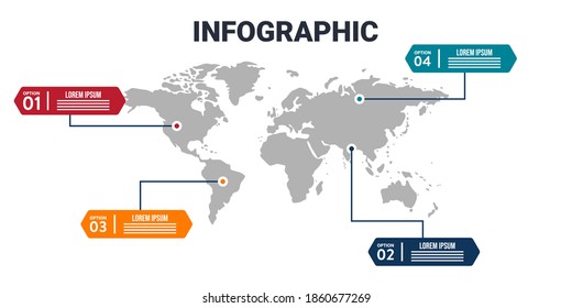 Diseño mínimo de plantillas de infografía con números 5 opciones o pasos.