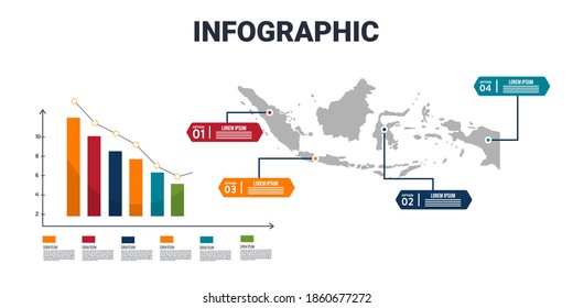 Diseño mínimo de plantillas de infografía con números 5 opciones o pasos.