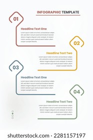 Diseño de plantilla infográfica mínima para presentación de texto