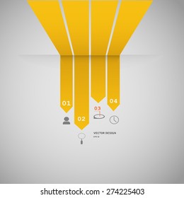 Minimal  infographics arrows design. Vector