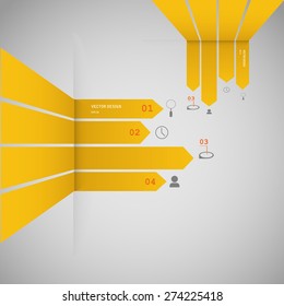 Minimal  infographics arrows design. Vector