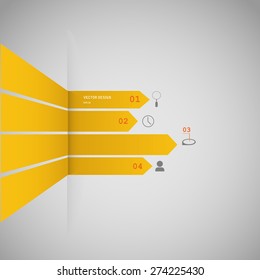 Minimal  infographics arrows design. Vector