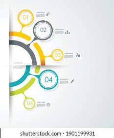 Minimales Infografik-Design. Kann für Workflow-Layout, Diagramm, Web-Design verwendet werden. 