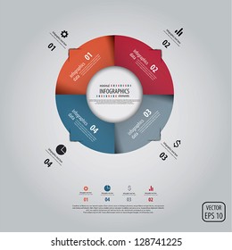 Minimal infographics design. Vector