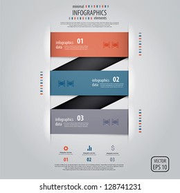 Mínimo diseño de infografías. Vector