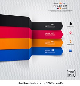 Minimal infographics design. Vector