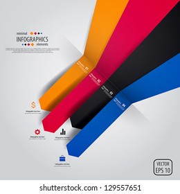 Minimal infographics design. Vector