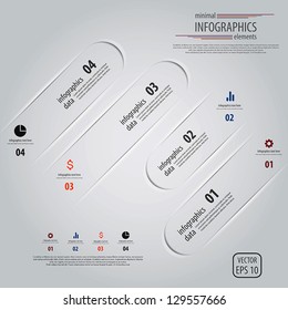 Minimal infographics design. Vector