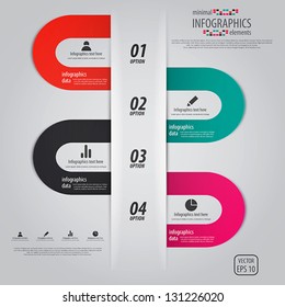 Minimal infographics design. Vector