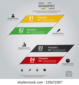 Minimal infographics design. Vector