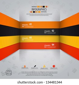 Minimal infographics design. Vector