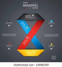 Minimal infographics design. Vector