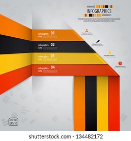 Minimal infographics design. Vector