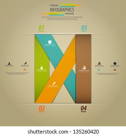 Minimal infographics design. Vector