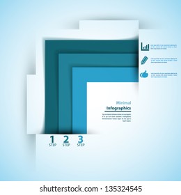 Minimal info-graphics design. Vector