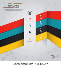 Minimal infographics design. Vector