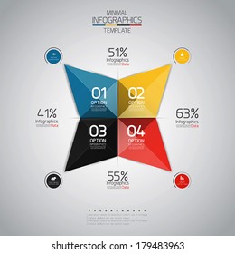 Minimal infographics design. Vector