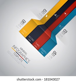 Minimal infographics design. Vector