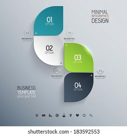 Minimal infographics design. Vector